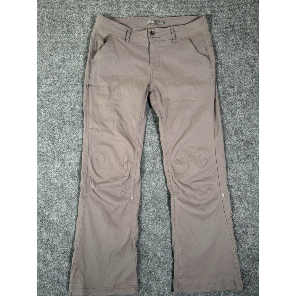 Prana Pants Womens 10‎ Gray Convertible Roll Up Utility Cargo Outdoor Hiking 28"